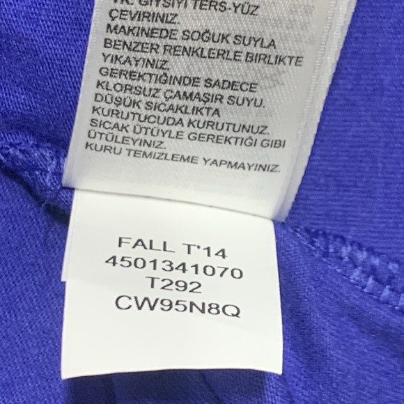 The North Face Women L Short Sleeve V-Neck Purple Tee Shirt Pink Spellout Cotton - Picture 7 of 7